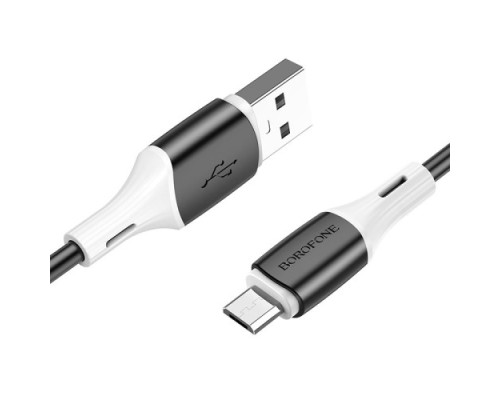 Кабель BOROFONE BX79 silicone charging for Micro 2.4A/1m чорний mag-6974443384765138237
