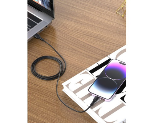 Кабель XO NB230 2.4A Rock Series Micro Data Cable Чорний mag-6920680833467140333