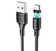 Кабель HOCO X52 Sereno magnetic charging cable for Micro 2,4A/1m. Black mag-6931474735539138632