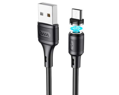 Кабель HOCO X52 Sereno magnetic charging cable for Micro 2,4A/1m. Black mag-6931474735539138632