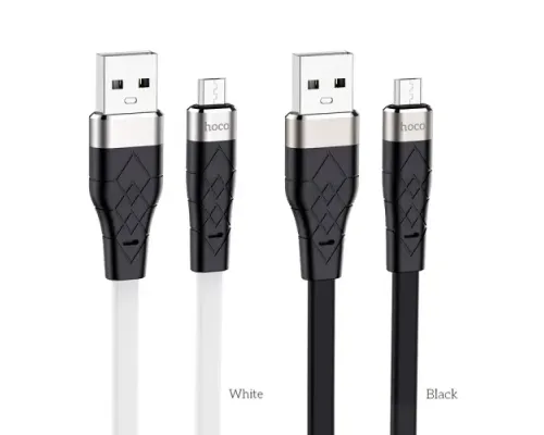Кабель HOCO X53 Ange silicone charging data for Micro 2,4A/1m. Black mag-6931474738073143969