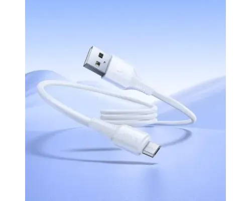 Кабель HOCO X120 Beneficio charging data cable Micro 1m White mag-6942007658898153975