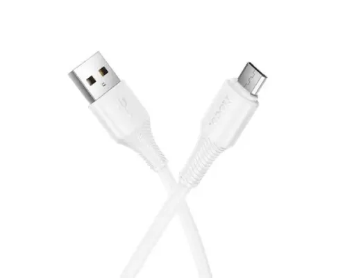 Кабель HOCO X120 Beneficio charging data cable Micro 1m White mag-6942007658898153975
