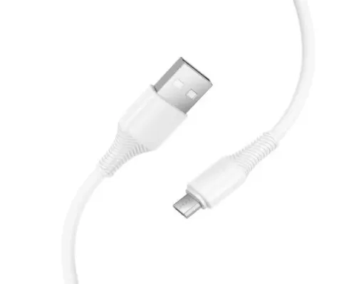 Кабель HOCO X120 Beneficio charging data cable Micro 1m White mag-6942007658898153975