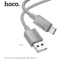 Кабель HOCO X107 Favor charging data cable Type-C 3A/1m Gray mag-6942007626316144028