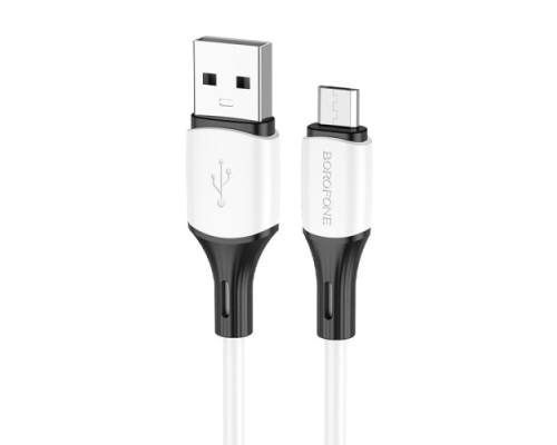 Кабель BOROFONE BX79 silicone charging for Micro 2.4A/1m білий mag-6974443384772138238