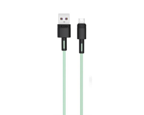 Кабель XO NB-Q166 fast charging usb cable for Micro 5A/1m Зелений mag-6920680875559136229
