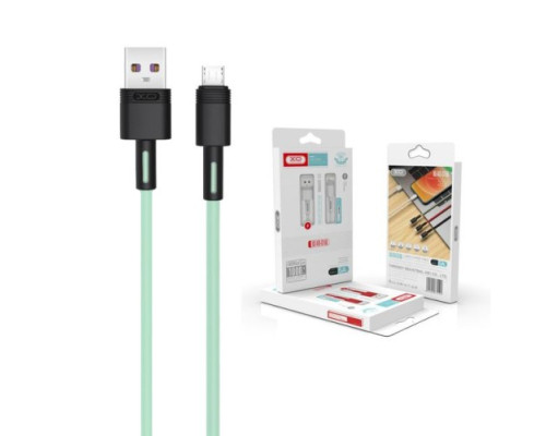 Кабель XO NB-Q166 fast charging usb cable for Micro 5A/1m Зелений mag-6920680875559136229