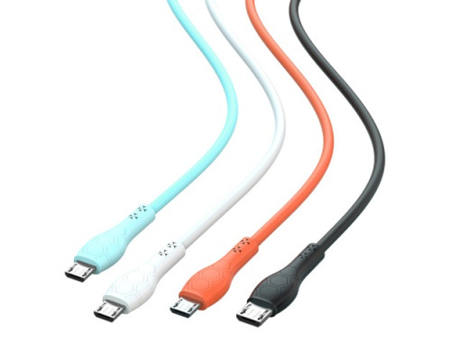 Кабель XO NB240 Football Micro 2.4A/1m Soft Rubber Cable Чорний mag-6920680839704998