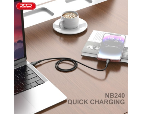 Кабель XO NB240 Football Micro 2.4A/1m Soft Rubber Cable Чорний mag-6920680839704998