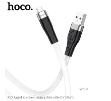 Кабель HOCO X53 Ange silicone charging data for Micro 2,4A/1m. White mag-6931474738080143970
