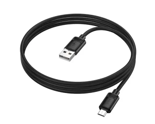 Кабель HOCO X122 Benefit silicone charging data cable Micro 2,4A/1m. Black mag-6942007662208153976
