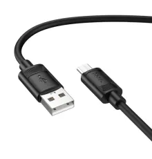 Кабель HOCO X122 Benefit silicone charging data cable Micro 2,4A/1m. Black mag-6942007662208153976