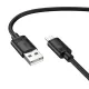 Кабель HOCO X122 Benefit silicone charging data cable Micro 2,4A/1m. Black mag-6942007662208153976