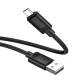 Кабель HOCO X122 Benefit silicone charging data cable Micro 2,4A/1m. Black mag-6942007662208153976