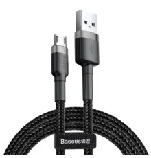 USB кабель Baseus Cafule for Micro 2.4A/1m Gray-Black CAMKLF-BG1 mag-6953156280335147509