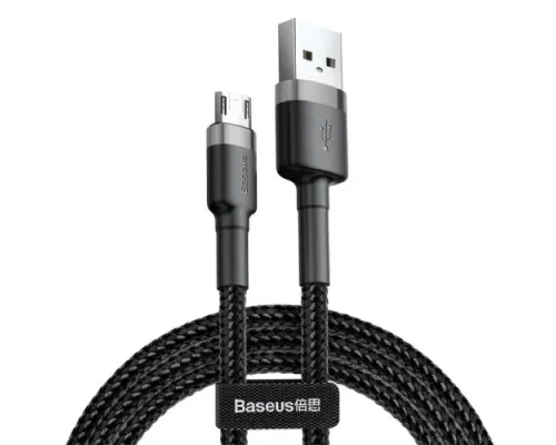 USB кабель Baseus Cafule for Micro 2.4A/1m Gray-Black CAMKLF-BG1 mag-6953156280335147509