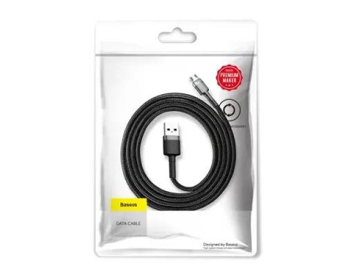 USB кабель Baseus Cafule for Micro 2.4A/1m Gray-Black CAMKLF-BG1 mag-6953156280335147509