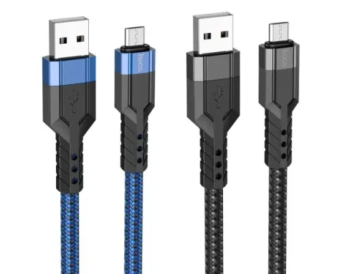 Кабель HOCO U110 charging data cable for Micro/2,4A/1,2m. Black mag-6931474770585143994