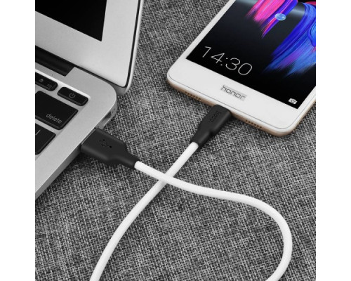 Кабель HOCO X21 Plus Silicone for Micro 2,4A/1m. Black&White mag-6931474711861139084