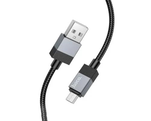 Кабель HOCO X110 Honorific charging data cable Micro 2,4A/1m. Black mag-6942007646789139080
