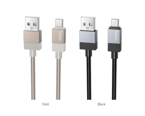 Кабель HOCO X110 Honorific charging data cable Micro 2,4A/1m. Black mag-6942007646789139080