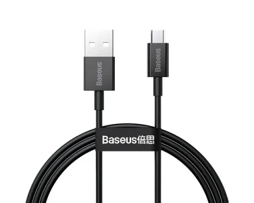 USB кабель Baseus Superior Series Fast Charging Data Cable USB to Micro 2A 1m Black CAMYS-01 mag-6953156208476145768