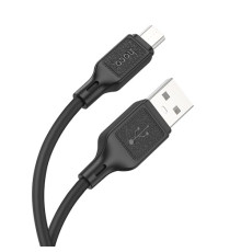 Кабель HOCO X90 Cool silicone charging data cable for Micro/2,4A/1m. Black mag-6931474788429138112