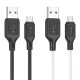 Кабель HOCO X90 Cool silicone charging data cable for Micro/2,4A/1m. Black mag-6931474788429138112