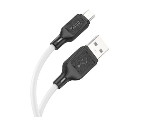 Кабель HOCO X90 Cool silicone charging data cable for Micro/2,4A/1m. White mag-6931474788436139102