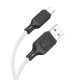 Кабель HOCO X90 Cool silicone charging data cable for Micro/2,4A/1m. White mag-6931474788436139102