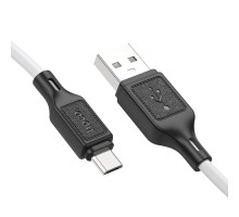 Кабель HOCO X90 Cool silicone charging data cable for Micro/2,4A/1m. White mag-6931474788436139102