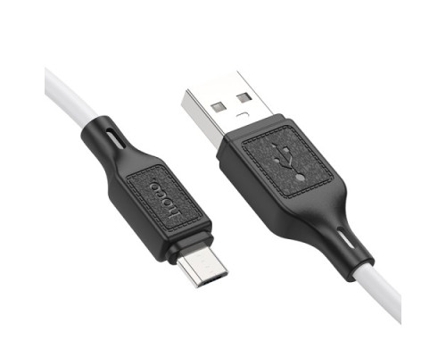 Кабель HOCO X90 Cool silicone charging data cable for Micro/2,4A/1m. White mag-6931474788436139102