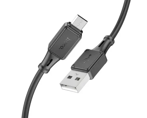 Кабель HOCO X101 Assistant silicone charging data cable Micro 1m. Black mag-6942007604055154183