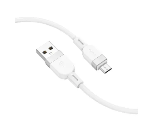 Кабель HOCO X109 Energy silicone charging data cable Micro 2,4A/1m. White mag-6942007636230144044