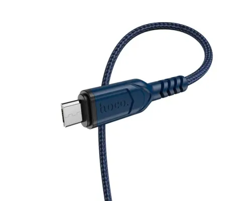 Кабель HOCO X59 Victory charging data for Micro 2,4A/1m. Blue mag-6931474744913143974