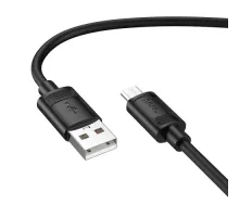 PD Кабель HOCO X122 Benefit silicone charging data cable Micro/1m Black mag-6942007662215153935