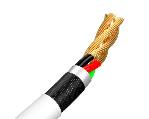 USB кабель Baseus Simple Wisdom Data Cable Kit USB to Micro 2.1A (2PCS/Set) 1.5m White TZCAMZJ-02 mag-6953156203334135373