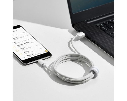 USB кабель Baseus Simple Wisdom Data Cable Kit USB to Micro 2.1A (2PCS/Set) 1.5m White TZCAMZJ-02 mag-6953156203334135373