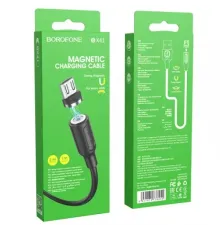 Кабель BOROFONE BX41 Amiable magnetic for Micro 2.4A/1m чорний (дефект пакування) mag-2000001550885145937