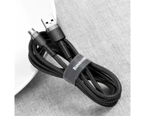 USB кабель Baseus Cafule for Micro 1,5A/2m Black-grey CAMKLF-CG1 mag-6953156280366153221