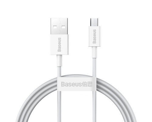 USB кабель Baseus Superior Series Fast Charging Data Cable USB to Micro 2A 1m White CAMYS-02 mag-6953156208490142686