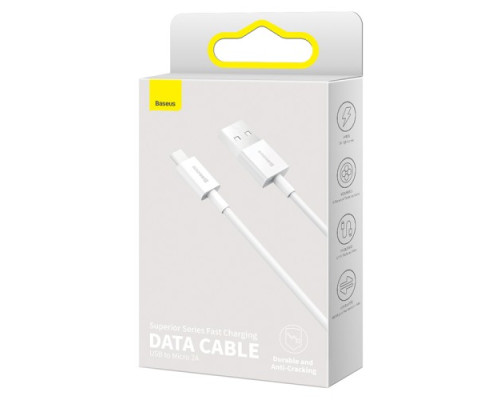 USB кабель Baseus Superior Series Fast Charging Data Cable USB to Micro 2A 1m White CAMYS-02 mag-6953156208490142686
