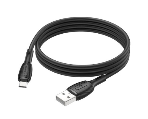 Кабель BOROFONE BX86 Advantage silicone charging for Micro 2.4A/1m чорний mag-6974443388800137653