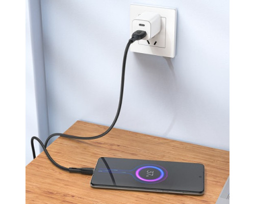 Кабель BOROFONE BX86 Advantage silicone charging for Micro 2.4A/1m чорний mag-6974443388800137653