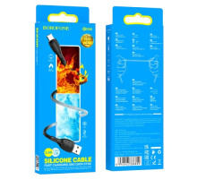 Кабель BOROFONE BX86 Advantage silicone charging for Micro 2.4A/1m чорний mag-6974443388800137653