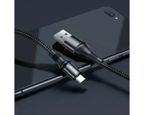 Кабель HOCO X50 Excellent charging data for Micro 2,4A/1m. Black mag-6931474734211143966