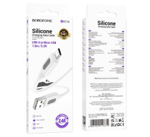 Кабель BOROFONE BX114 Structure Silicone for Micro 2.4A/1m білий mag-6941991116872137629