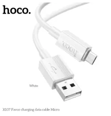 Кабель HOCO X107 Favor charging data cable Micro 3A/1m White mag-6942007626286144025