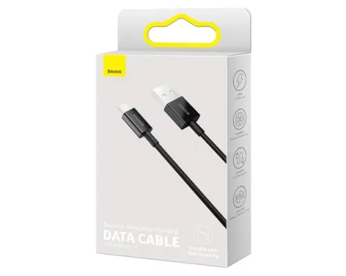 USB кабель Baseus Superior Series Fast Charging Data Cable USB to Micro 2A 2m Black CAMYS-A01 mag-6953156208483147504